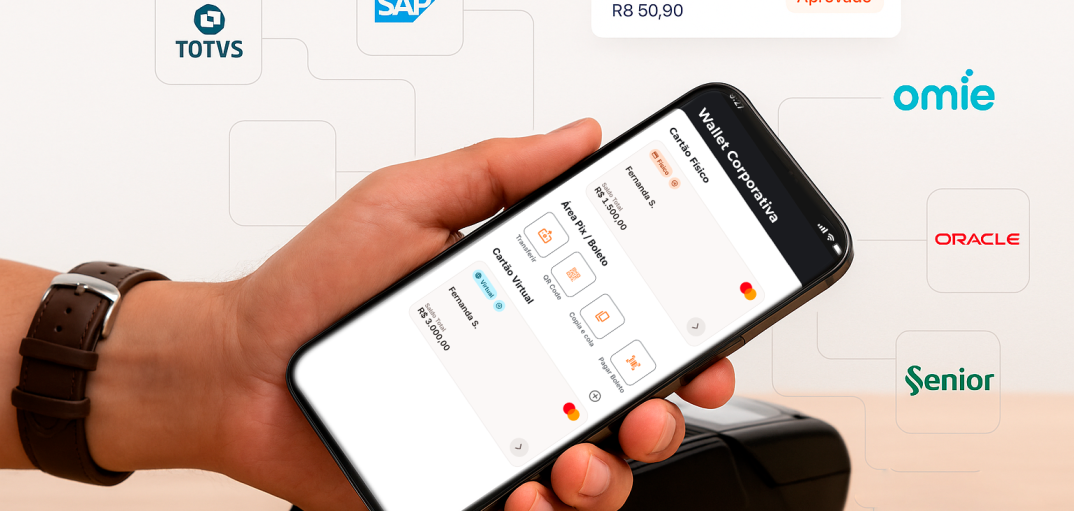 Cartões corporativos com integração ao ERP