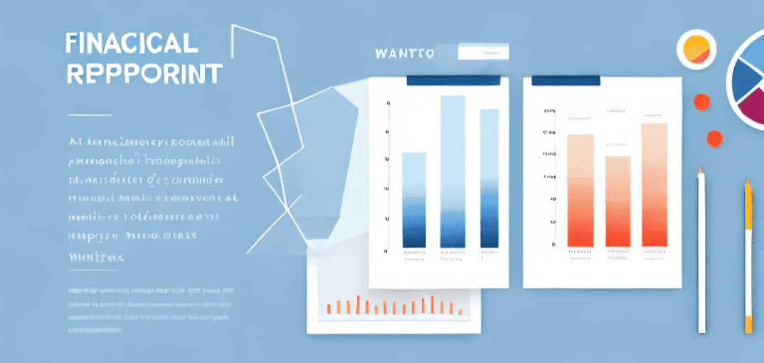 A financial report with charts and graphs to represent the financial health of a company