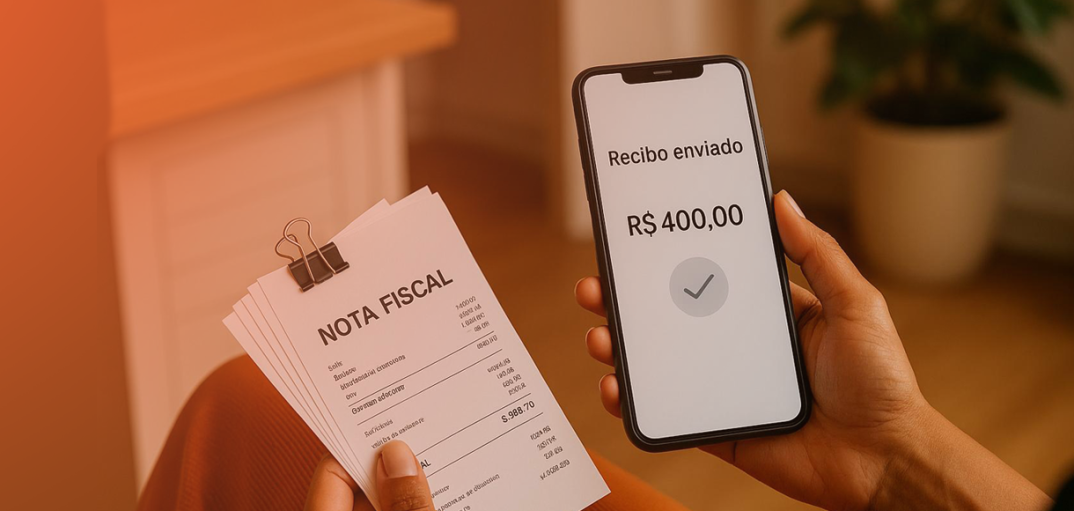 Exemplo de recibo de despesas emitido por empresa